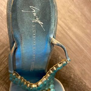 Giuseppe Zanotti by Vicini Toe Ring heels. Worn 2xs and all stones are intact.